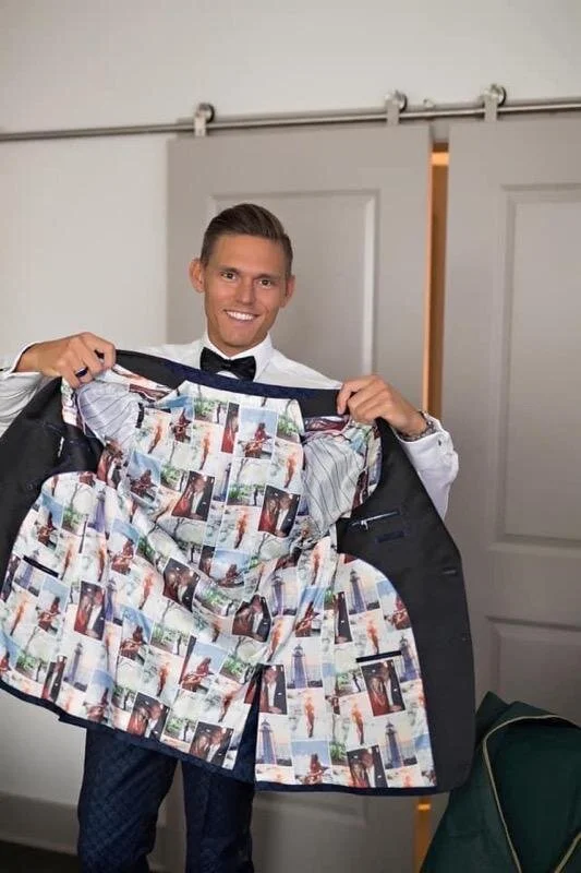 Arron's custom wedding clothing