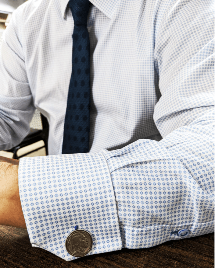 Custom dress shirt, tie and cufflink